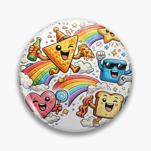 Item preview, Funny Geometric Shapes Party Cartoon Cute Graphic Design designed and sold by CreativeNest Prints.