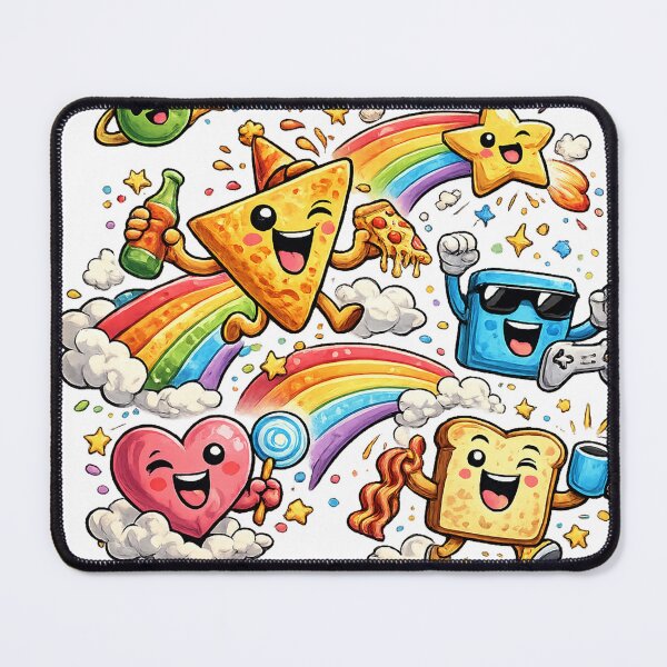 Item preview, Funny Geometric Shapes Party Cartoon Cute Graphic Design designed and sold by CreativeNest Prints.