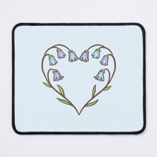 Item preview, Bluebell Heart Wreath – Flat Floral Heart Illustration designed and sold by EmeraldeaArt.