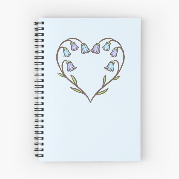 Item preview, Bluebell Heart Wreath – Flat Floral Heart Illustration designed and sold by EmeraldeaArt.
