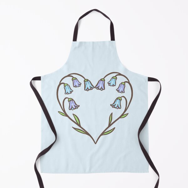 Item preview, Bluebell Heart Wreath – Flat Floral Heart Illustration designed and sold by EmeraldeaArt.