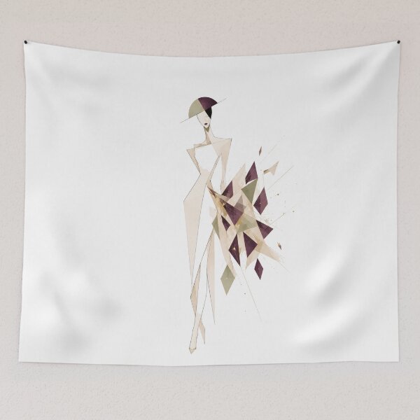 Item preview, Copy of Atelier – Tulle Blush | Luxury Art Deco Fashion Illustration. designed and sold by NewtBoo.