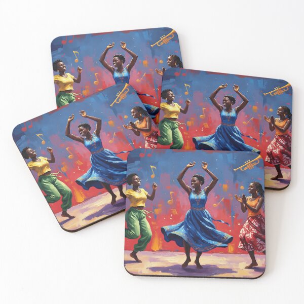 Item preview, Joyful African Dance Celebration Painting designed and sold by ArtFrameStudio.