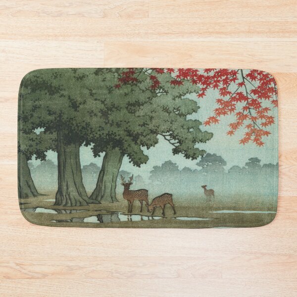 Item preview, Nara Park Deer in Autumn - Kawase Hasui Vintage Shin-Hanga designed and sold by vekotpu.