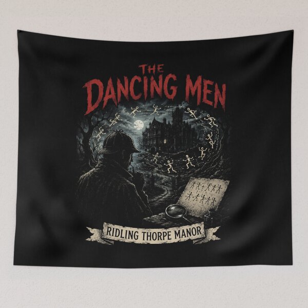 Item preview, Sherlock Holmes The Dancing Men Ridling Thorpe Manor Dark Gothic Art designed and sold by Fenay Designs.