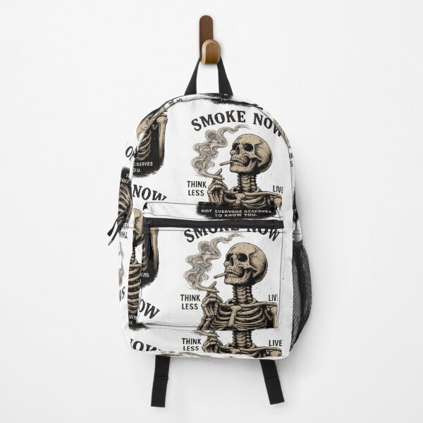 Item preview, Smoke Now Think Less Skeleton Dark Humor Vintage designed and sold by T-ShirtTerrace.