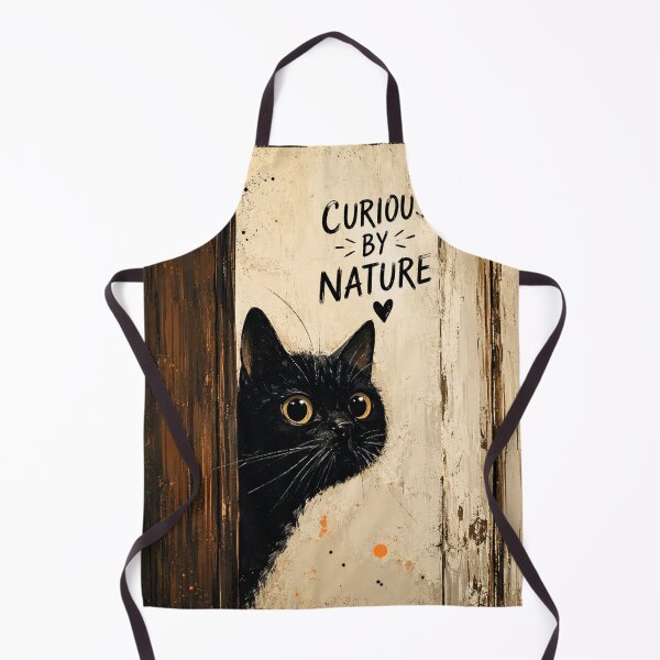 Item preview, Curious Black Cat Wall Art | Cute Curious Cat Print | Funny Cat Lover Gift designed and sold by AbstractAuraArt.