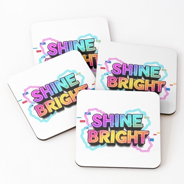 Item preview, Shine Bright Neon Glitch Cyberpunk Retro Typography designed and sold by DigitalArtx-com.