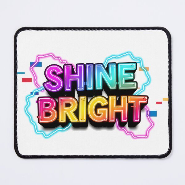 Item preview, Shine Bright Neon Glitch Cyberpunk Retro Typography designed and sold by DigitalArtx-com.