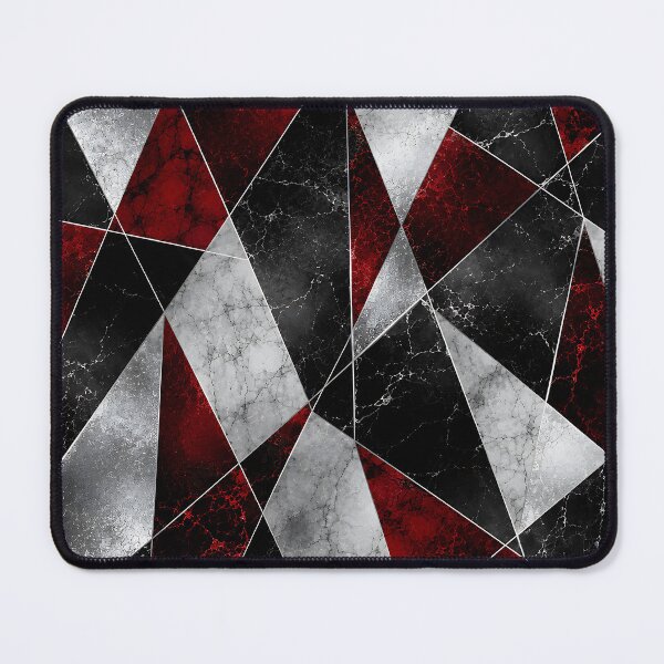 Item preview, Dark Red Black Marble Geometric Abstract Pattern designed and sold by Aureva Arts Shop.