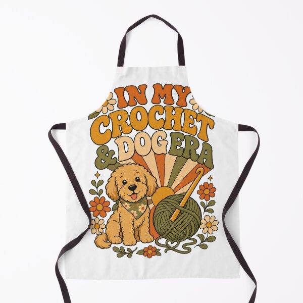 Item preview, Crochet Dog Mom Groovy Golden Doodle Owner designed and sold by arawaksupplyco.