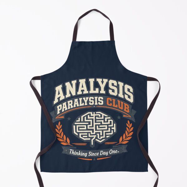 Item preview, Analysis Paralysis Club – Minimal Vintage Overthinking Graphic T-Shirt Design designed and sold by Cosmos Creative Studios.