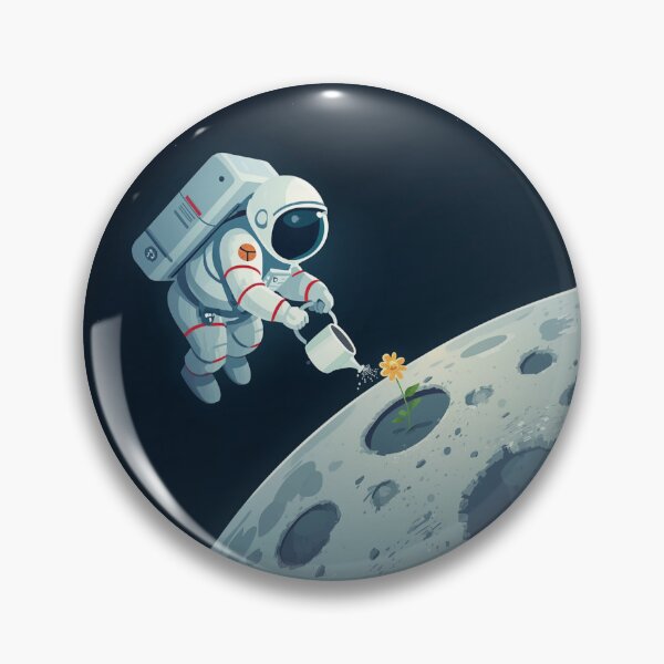 Item preview, Astronaut Watering a Flower on the Moon designed and sold by Jasmineestore.