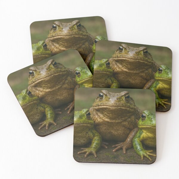 Item preview, Three Frogs Close Up Wildlife Nature Portrait designed and sold by PandaTShirtShop.