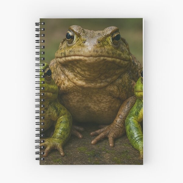 Item preview, Three Frogs Close Up Wildlife Nature Portrait designed and sold by PandaTShirtShop.