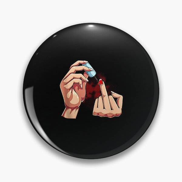 Item preview, Sassy Nailed It Middle Finger Nail Polish Retro Tattoo Art designed and sold by Rahamkshop.