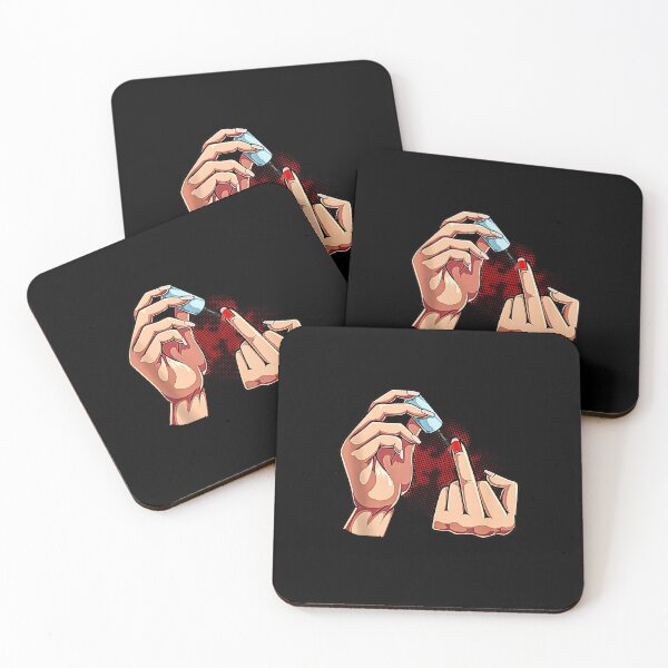 Item preview, Sassy Nailed It Middle Finger Nail Polish Retro Tattoo Art designed and sold by Rahamkshop.