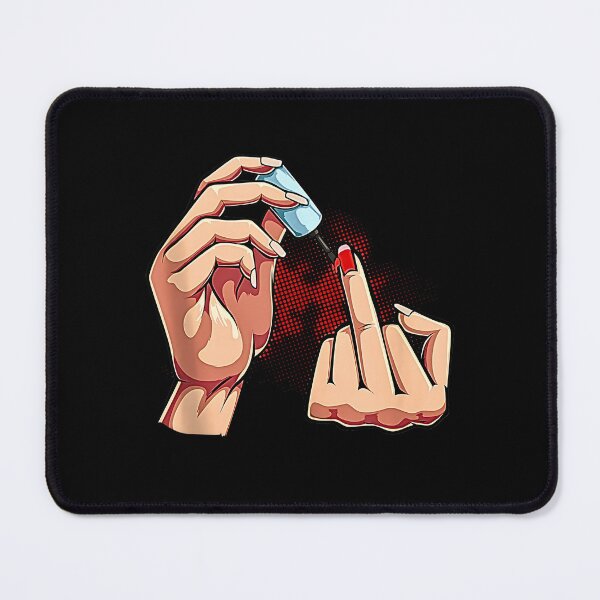 Item preview, Sassy Nailed It Middle Finger Nail Polish Retro Tattoo Art designed and sold by Rahamkshop.