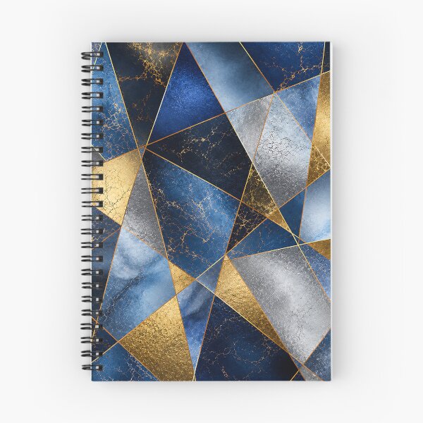 Item preview, Navy Blue Gold Geometric Art Deco Pattern designed and sold by Aureva Arts Shop.
