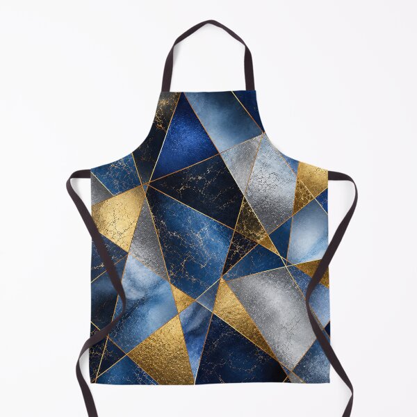 Item preview, Navy Blue Gold Geometric Art Deco Pattern designed and sold by Aureva Arts Shop.