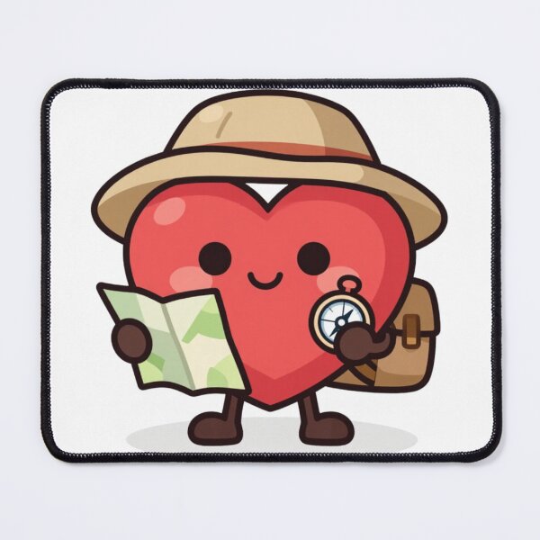 Item preview, Cute Heart Explorer Adventure Treasure Hunter Design T-Shirt designed and sold by GreyMothStudio.