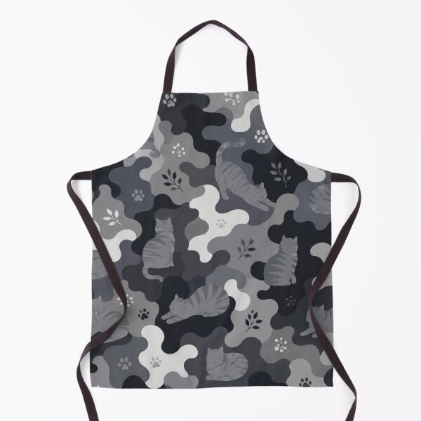 Item preview, Monochrome Gray Cat Camouflage Pattern designed and sold by Mindworx21.