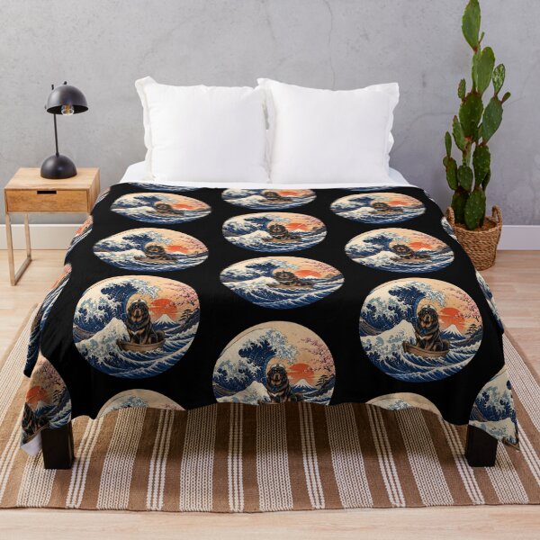 Item preview, Funny Tibetan Mastiff Captain Japanese Kanagawa Wave Japan Boat Mom Dad Kids designed and sold by FurryHavenPH.