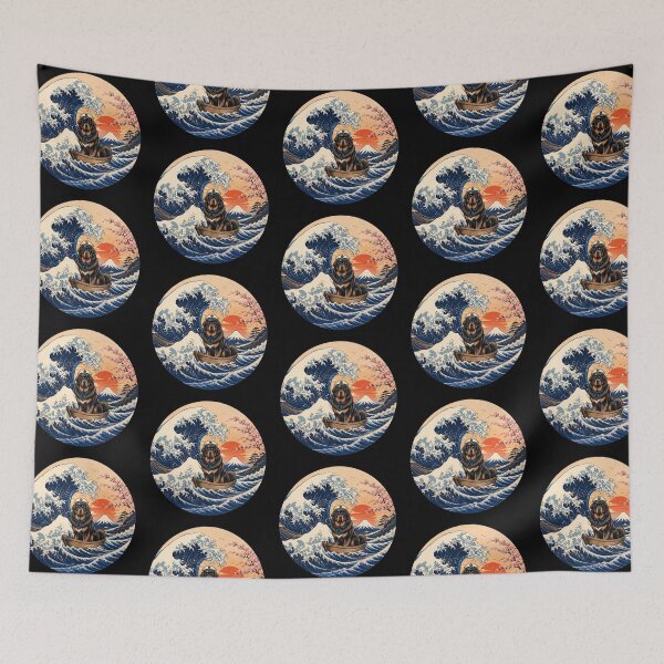 Item preview, Funny Tibetan Mastiff Captain Japanese Kanagawa Wave Japan Boat Mom Dad Kids designed and sold by FurryHavenPH.