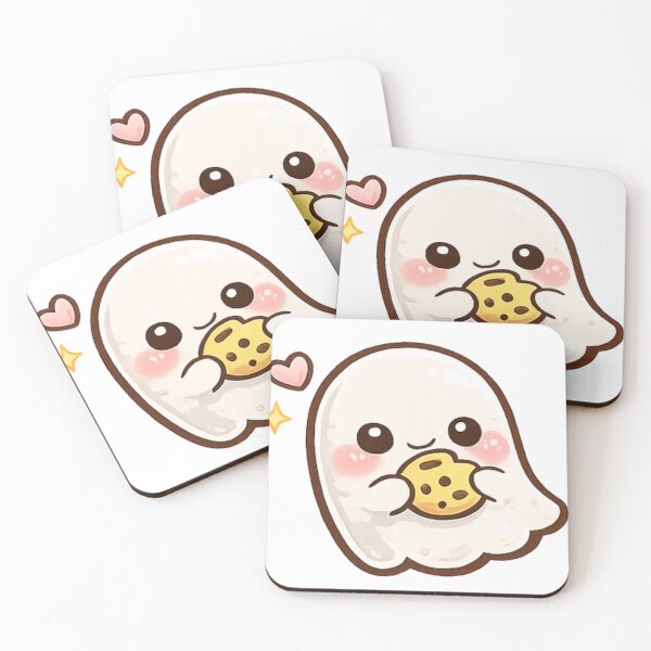 Item preview, little ghost eating a cookie designed and sold by Brejko.