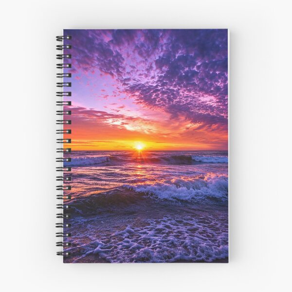 Item preview, Dramatic Ocean Sunset with Purple Clouds – Vibrant Seascape Landscape designed and sold by Wild Bloom Paws.
