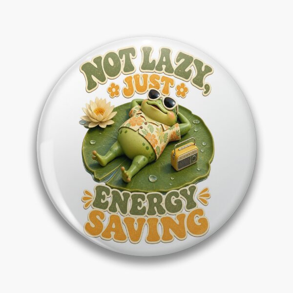 Item preview, Retro Energy Saving Frog Sticker designed and sold by mo-carnival.