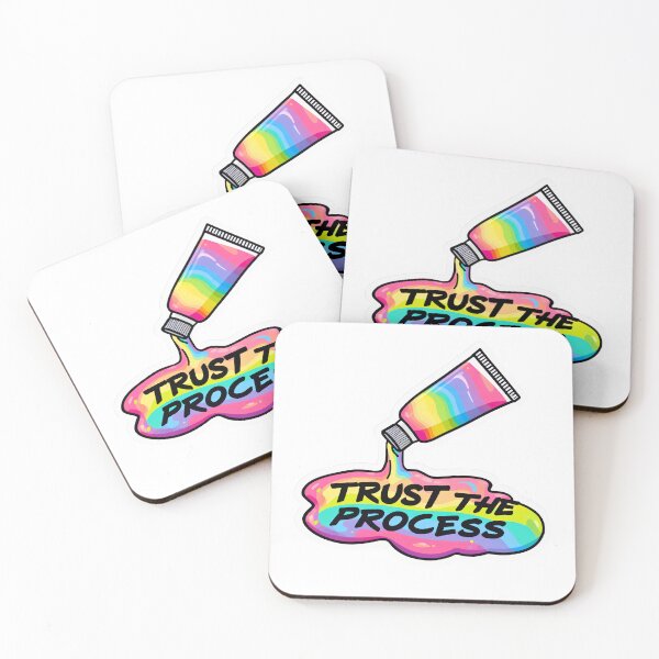 Item preview, Trust the Process Rainbow Paint Tube Motivational Artist Sticker designed and sold by Kavya Art.