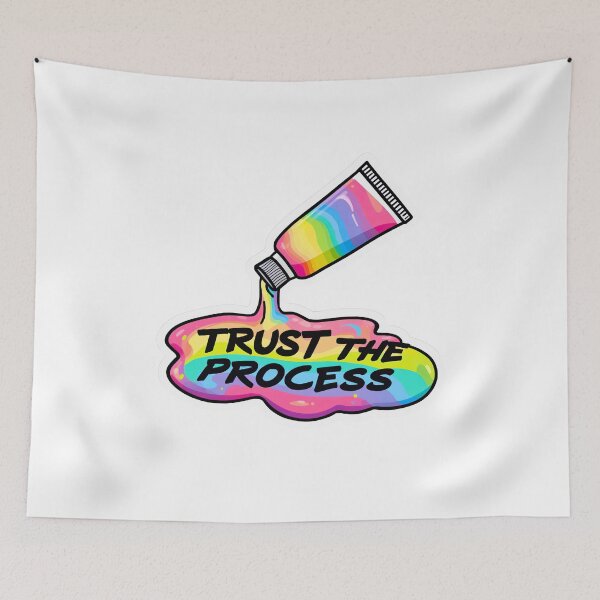 Item preview, Trust the Process Rainbow Paint Tube Motivational Artist Sticker designed and sold by Kavya Art.