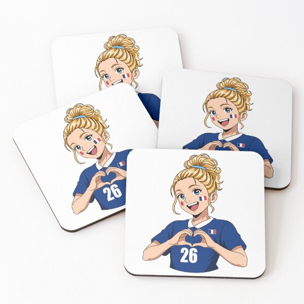 Item preview, France Football Fan Girl Heart Hands Blonde Anime designed and sold by Anne97s.
