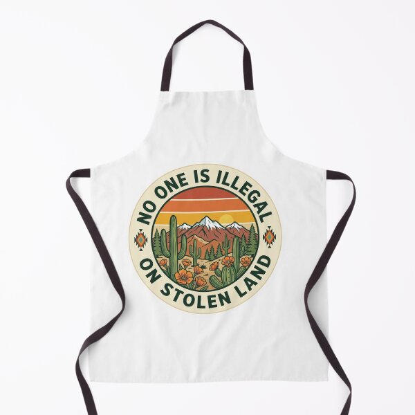 Item preview, No One Is Illegal On Stolen Land - Retro Desert Landscape Quote designed and sold by raedattia.