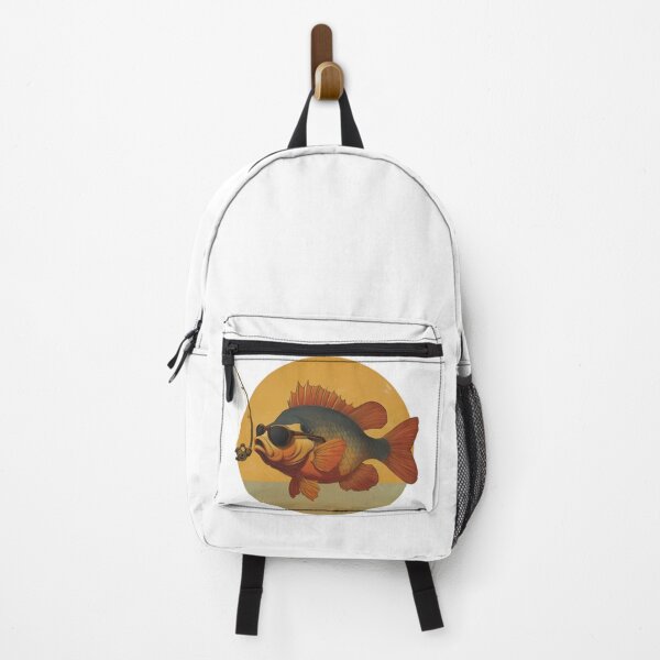 Item preview, Cool Retro Fisherman Fish with Sunglasses & Fishing Rod - Funny Angler designed and sold by NoFishToday.