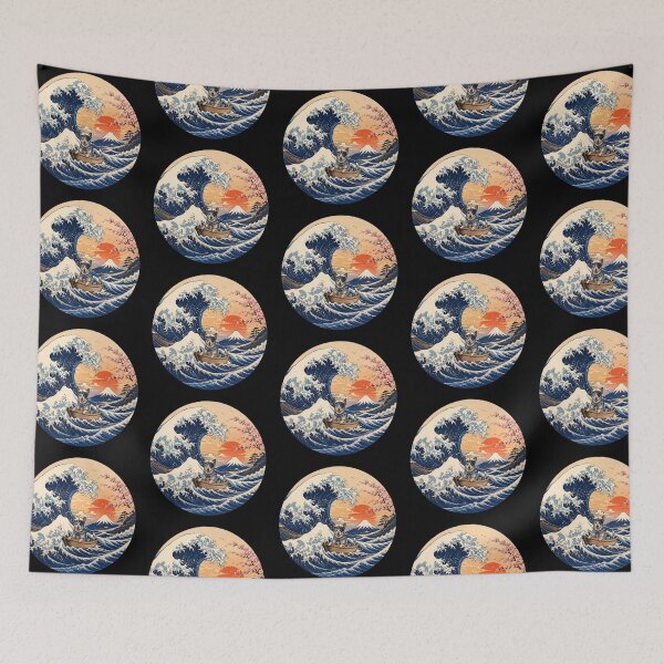 Item preview, Funny Texas Heeler Captain Japanese Kanagawa Wave Japan Boat Mom Dad Kids designed and sold by FurryHavenPH.