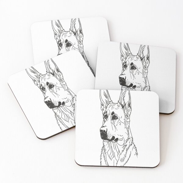 Item preview, German Shepherd in Minimalist Linear Art designed and sold by VestraDesign.