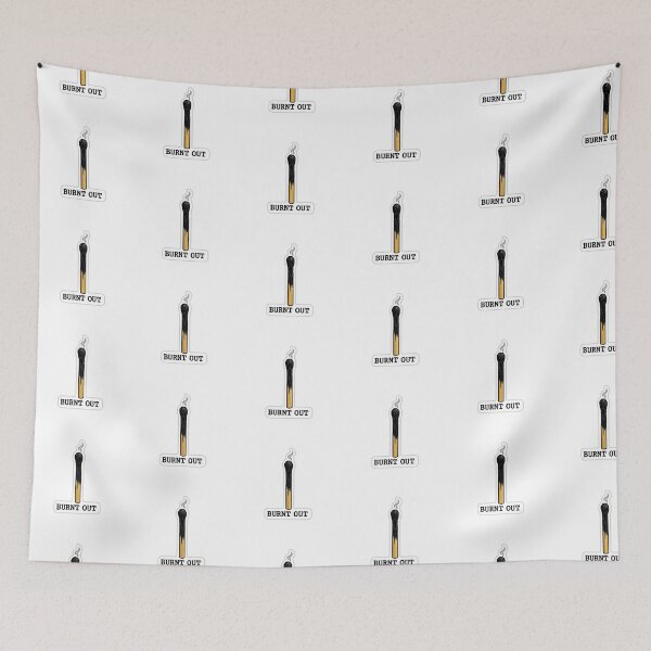 Item preview, Burnt Out Matchstick Minimalist Aesthetic Sticker designed and sold by yanejoy.