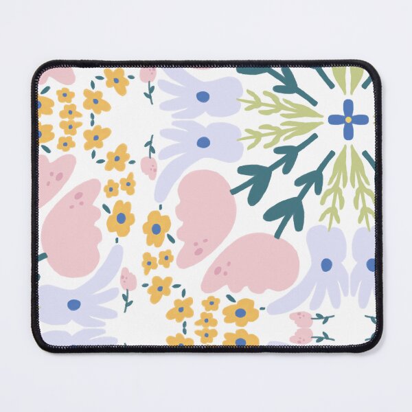Item preview, Light Folk Floral Tile White — Blue Lemon Studio Original Illustration designed and sold by BluelemonStudio.