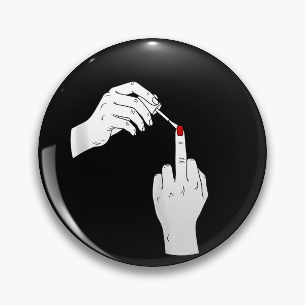 Item preview, Sassy Nailed It Middle Finger Nail Polish Retro Tattoo Art designed and sold by Rahamkshop.