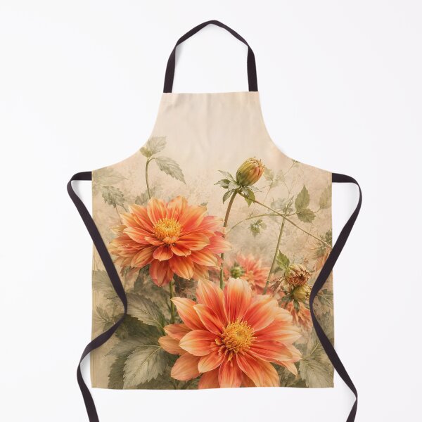 Item preview, Peach Dahlia Elegance – Botanical Flow Collection designed and sold by Violafleurviolett.