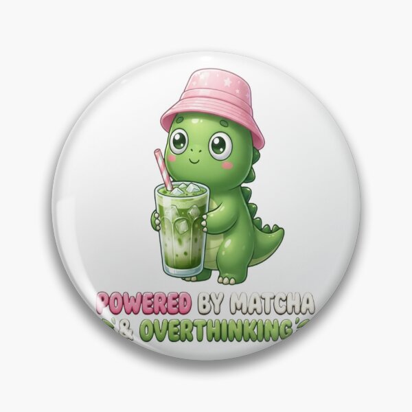 Item preview, Kawaii Matcha Dinosaur Sticker designed and sold by mo-carnival.