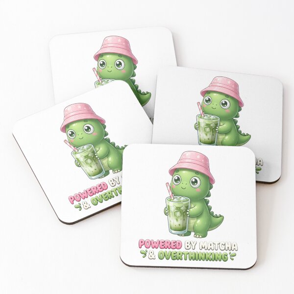 Item preview, Kawaii Matcha Dinosaur Sticker designed and sold by mo-carnival.