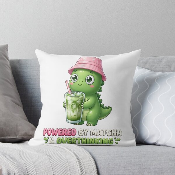 Item preview, Kawaii Matcha Dinosaur Sticker designed and sold by mo-carnival.