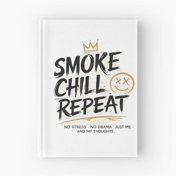 Item preview, Smoke Chill Repeat Vintage Typography Quote Graphic Tee designed and sold by T-ShirtTerrace.