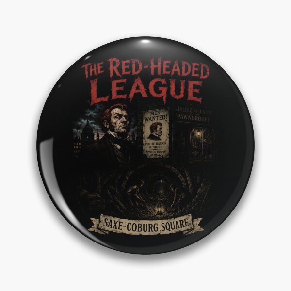 Item preview, Sherlock Holmes The Red-Headed League Saxe-Coburg Square Gritty Art designed and sold by Fenay Designs.