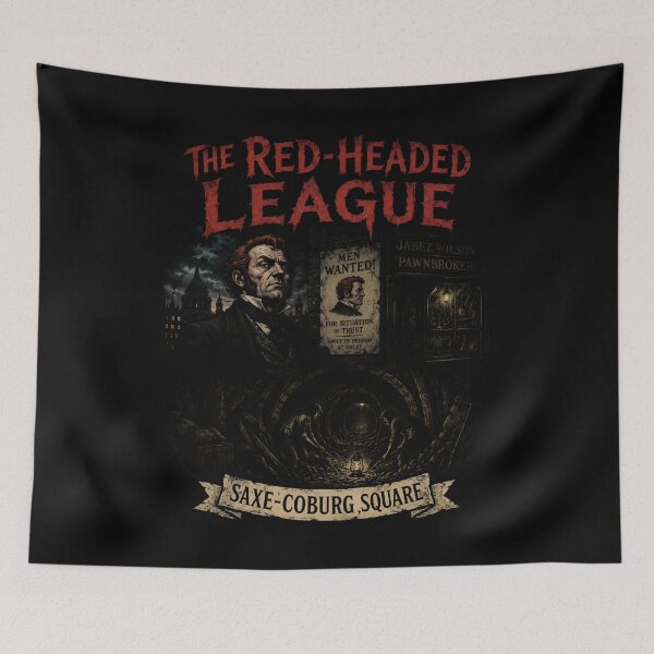 Item preview, Sherlock Holmes The Red-Headed League Saxe-Coburg Square Gritty Art designed and sold by Fenay Designs.