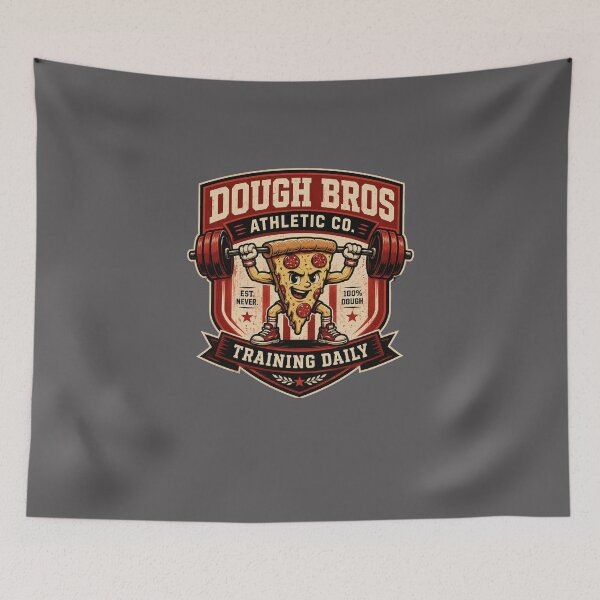 Item preview, Dough Bros Athletic Co. Pizza Barbell Training Daily designed and sold by Bluebird Crafted Tee.