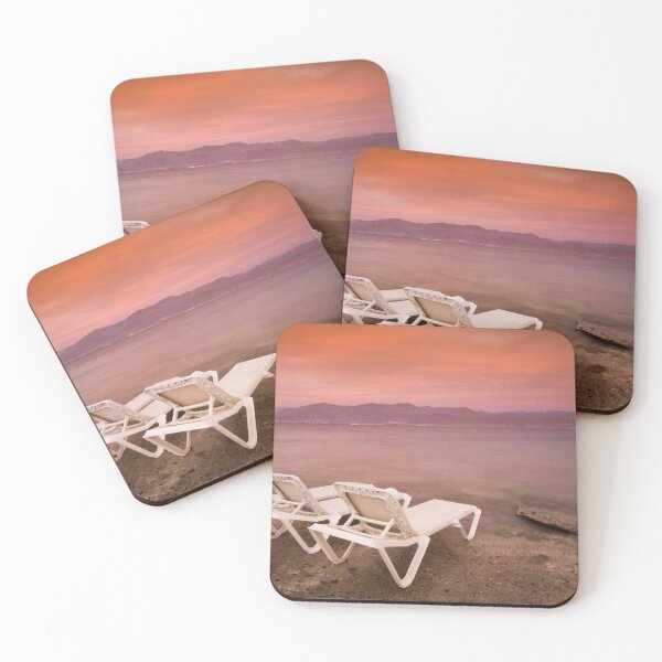 Item preview, White Beach Chairs Red Sea Sunrise designed and sold by Amitphotos.